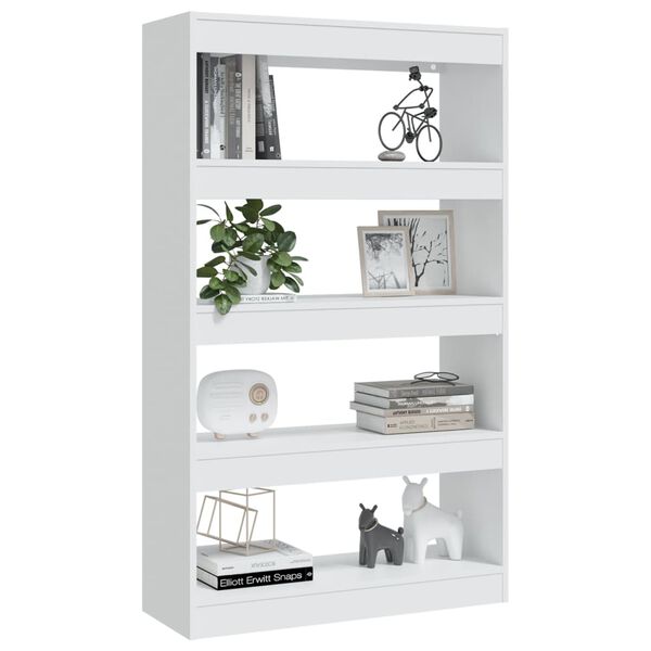 vidaXL Book Cabinet/Room Divider White 80x30x135 cm Engineered Wood