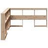 vidaXL Bookcase Headboard L-Shaped 150 cm Solid Wood Pine