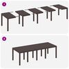 vidaXL Garden Dining Set 9 pcs Brown Polypropylene