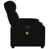 vidaXL Electric Massage Recliner Chair Black Fabric