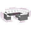 vidaXL 13 Piece Garden Sofa Set with Cushions Black Poly Rattan