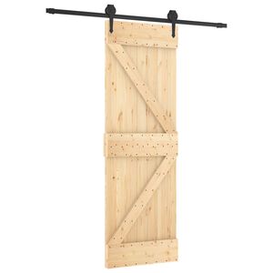 vidaXL Sliding Door 70 x 210 cm Solid Pine Wood (Untreated)