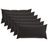 vidaXL Cushion with Pillow HEERLEN 6 pcs Black Polyester