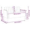 vidaXL Loveseat Sofa Dark Grey 109 cm Velvet