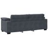 vidaXL 3 Piece Sofa Set with Cushions Dark Grey Velvet