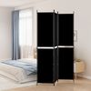 vidaXL 3-Panel Room Divider Black 150x220 cm Fabric
