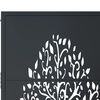 vidaXL Garden Gate Anthracite 100x150 cm Steel Tree Design