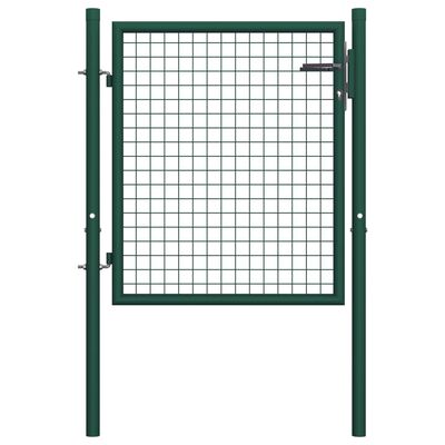 vidaXL Fence Gate Steel 100x75 cm Green