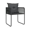 vidaXL 7 Piece Garden Dining Set Black