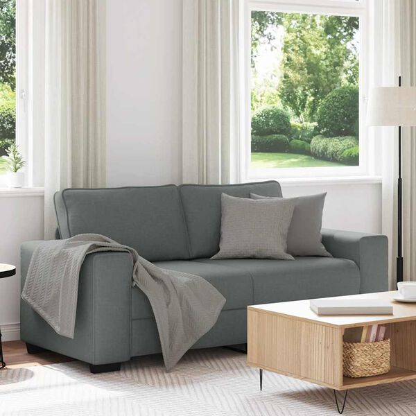 vidaXL 2-Seater Sofa&nbsp;Dark Grey 180x77x82 cm Fabric