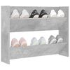 vidaXL Wall Shoe Cabinet Concrete Grey 80x18x60 cm Engineered Wood