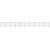 vidaXL Garden Fence with Hoop Top Steel 1673x150 cm Black