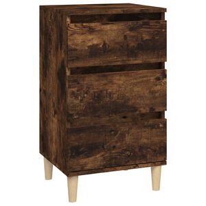 vidaXL Bedside Cabinet Smoked Oak 40x35x70 cm Engineered Wood