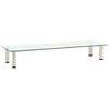 vidaXL TV Stand | Clear | Tempered glass, Stainless steel | 120x35x17 cm