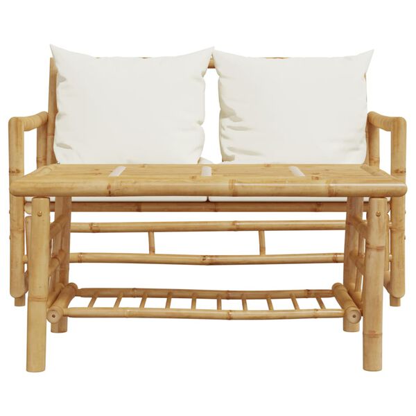 vidaXL 2 Piece Garden Sofa Set with Cushions Bamboo