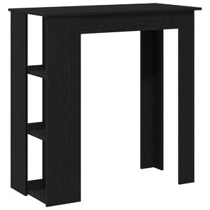 vidaXL Bar Table Black Oak 102 x 50 x 103.5 cm Engineered Wood