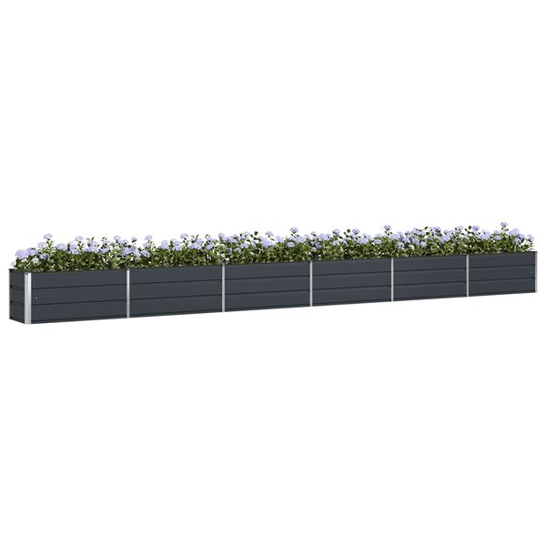vidaXL Planter Anthracite 580 x 50 x 45 cm Galvanised Steel