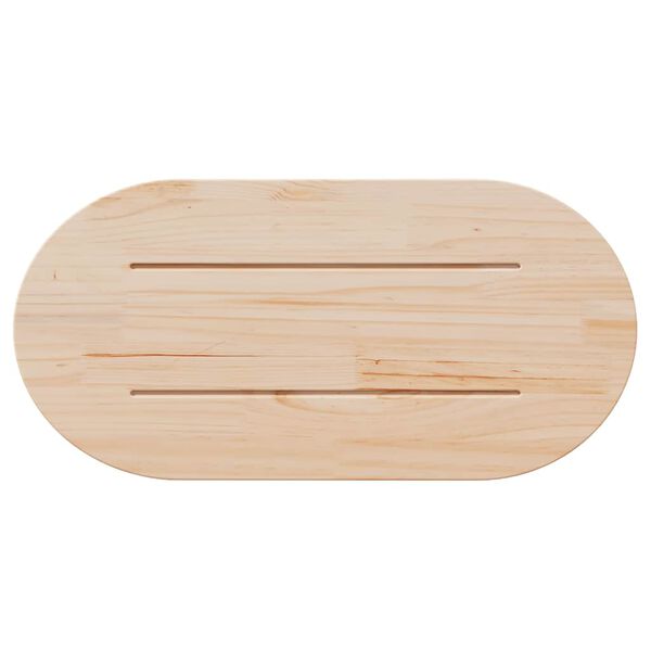 vidaXL Table Top 90x45x2.5 cm Solid Wood Pine Oval