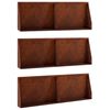 vidaXL Retaining Wall 6 pcs 60 x 12 x 50 cm Weathering Steel Rusty