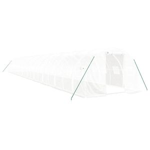 vidaXL Greenhouse with Steel Frame White 60 m&sup2; 20x3x2 m