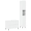 vidaXL 2 Piece Bathroom Cabinet Set ZWOLLE White Engineered Wood