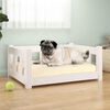 vidaXL Dog Bed White 65,5x50,5x28 cm Solid Wood Pine