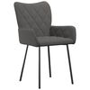 vidaXL Dining Chairs 2 pcs Dark Grey Fabric