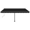 vidaXL Manual Retractable Awning with LED 400x300 cm Anthracite