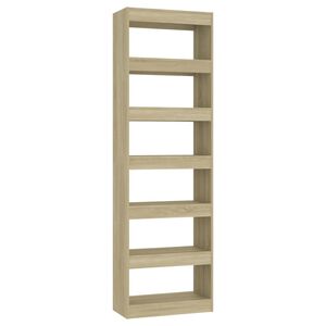 vidaXL Book Cabinet/Room Divider Sonoma Oak 60x30x198 cm