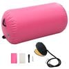 vidaXL Inflatable Gymnastic Roll with Pump 120x90 cm PVC Pink