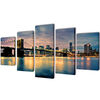 vidaXL Canvas Wall Print Set Brooklyn Bridge River View 200 x 100 cm
