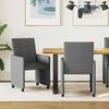vidaXL Dining Chairs with Wheels 2 pcs Dark grey 58 x 65 x 94 cm