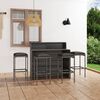 vidaXL 5 Piece Garden Bar Set with Cushions Grey