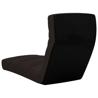 vidaXL Folding Floor Chair Brown Faux Leather