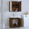 vidaXL 2 Piece Bathroom Cabinet Set Smoked Oak Engineered Wood