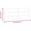vidaXL Headboard Cushion "Hvar" Black 137 cm Double Faux Leather