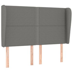 vidaXL Headboard with Ears Dark Grey 147 cm Fabric