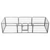 vidaXL Dog Playpen 8 Panels Steel 80x60 cm Black