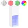 vidaXL TV Cabinet with LED Lights White 40,5x30x102 cm