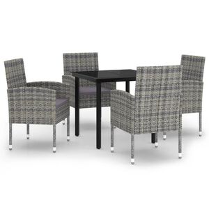 vidaXL 5 Piece Garden Dining Set Anthracite