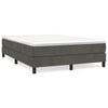 vidaXL Box Spring Bed Frame Dark Grey Queen Velvet