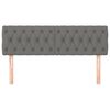 vidaXL Headboards Dark Grey 144x7x78/88 cm Fabric