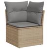 vidaXL 5 Piece Garden Sofa Set with Cushions Mix Beige Poly Rattan