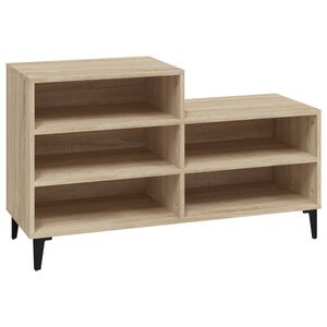 vidaXL Shoe Cabinet | Sonoma oak | Engineered wood, metal | Compact