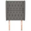 vidaXL Headboard with Ears Dark Grey 83 cm Fabric