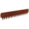 vidaXL Lawn Edging 20 pcs 103 x 20 cm metal Rusty