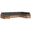 vidaXL Outdoor Sofa Set with Cushion 8 pcs Natural and Anthracite