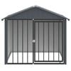 vidaXL Dog House with Roof Black 117x103x102 cm Galvanised Steel