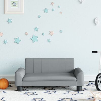 vidaXL Kids Sofa Light Grey 70x45x30 cm Fabric
