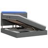 vidaXL LED Storage Bed with Mattress Dark Grey 140 x 190 cm Fabric